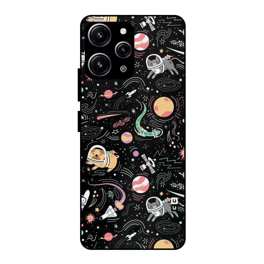 Dog Planetarium Glass Back Case for Redmi 12 4G