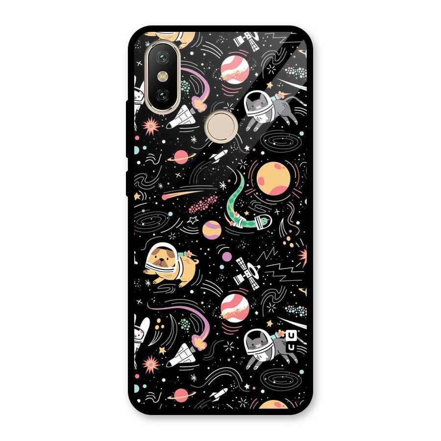 Dog Planetarium Glass Back Case for Redmi A2
