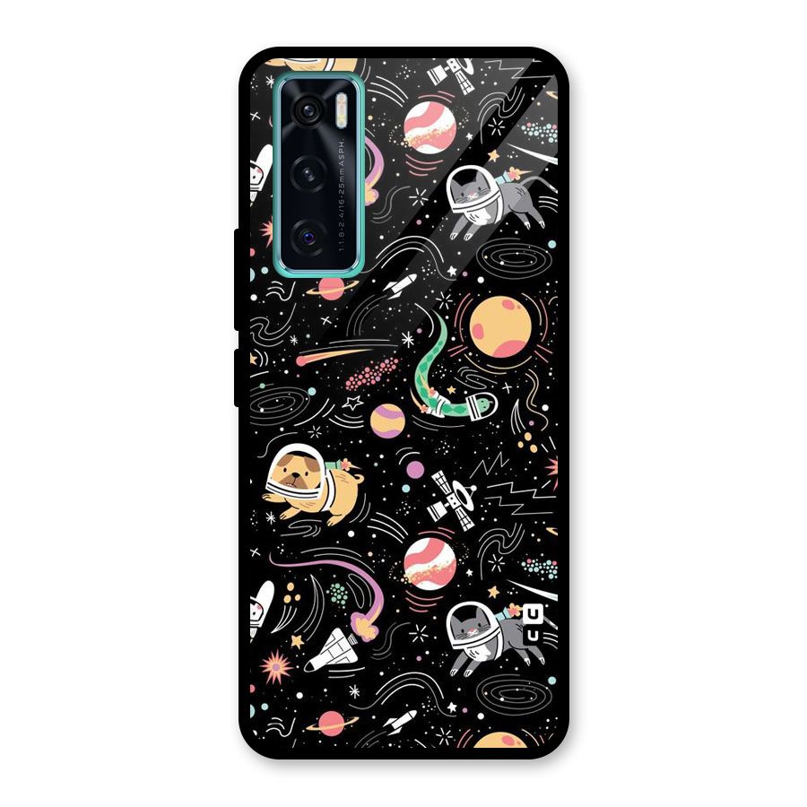 Dog Planetarium Glass Back Case for Vivo V20 SE