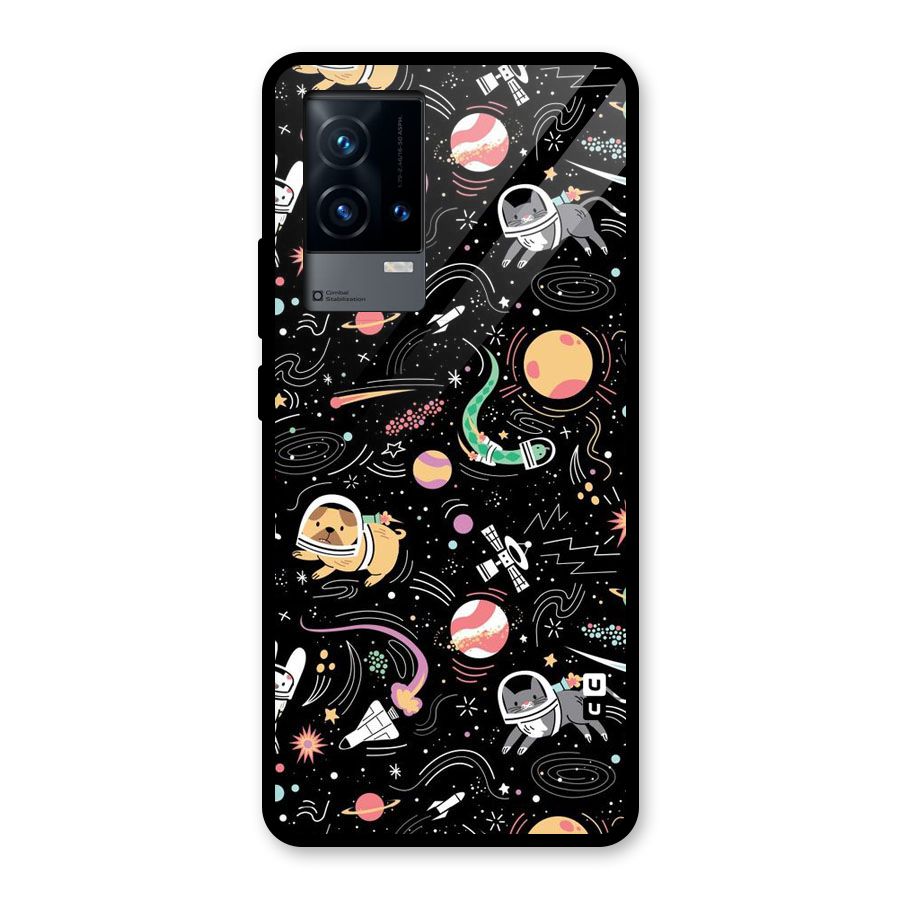 Dog Planetarium Glass Back Case for iQOO 9 5G
