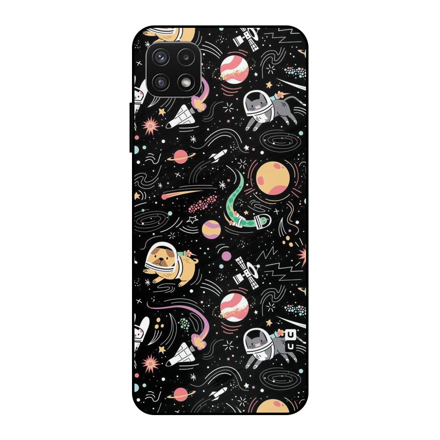 Dog Planetarium Metal Back Case for Galaxy A22 5G