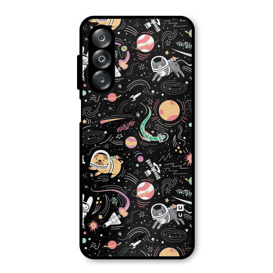 Dog Planetarium Metal Back Case for Galaxy A26