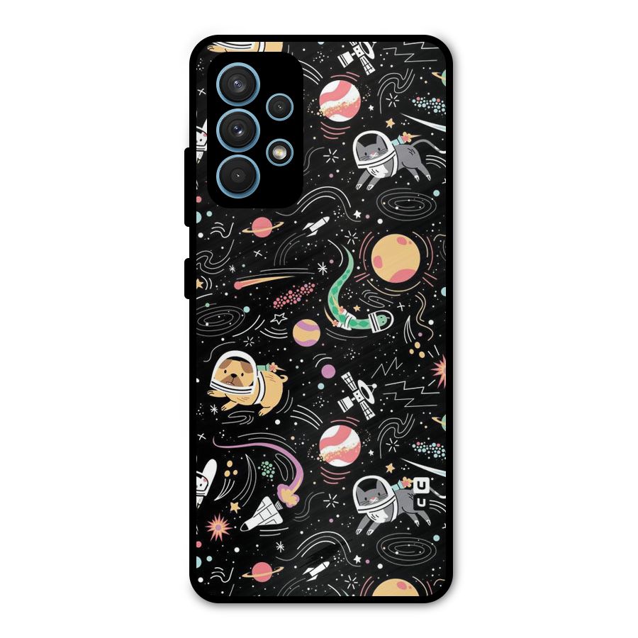 Dog Planetarium Metal Back Case for Galaxy A32
