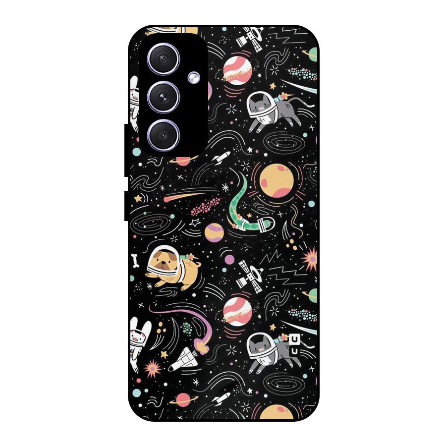 Dog Planetarium Metal Back Case for Galaxy A54