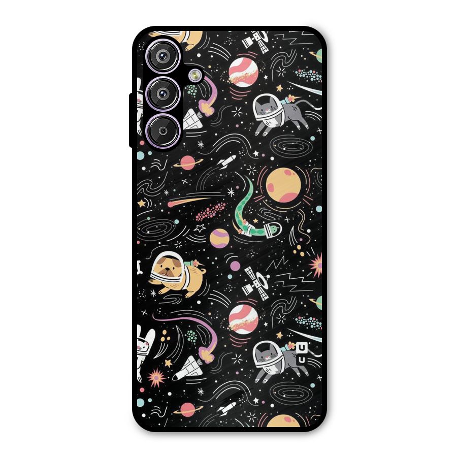Dog Planetarium Metal Back Case for Galaxy F15