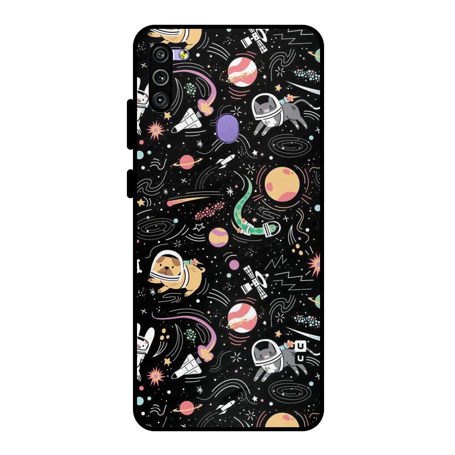 Dog Planetarium Metal Back Case for Galaxy M11