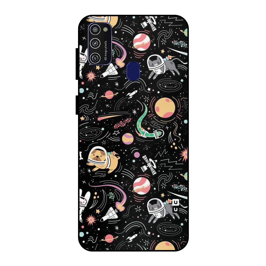 Dog Planetarium Metal Back Case for Galaxy M21