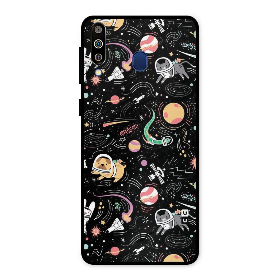 Dog Planetarium Metal Back Case for Galaxy M30