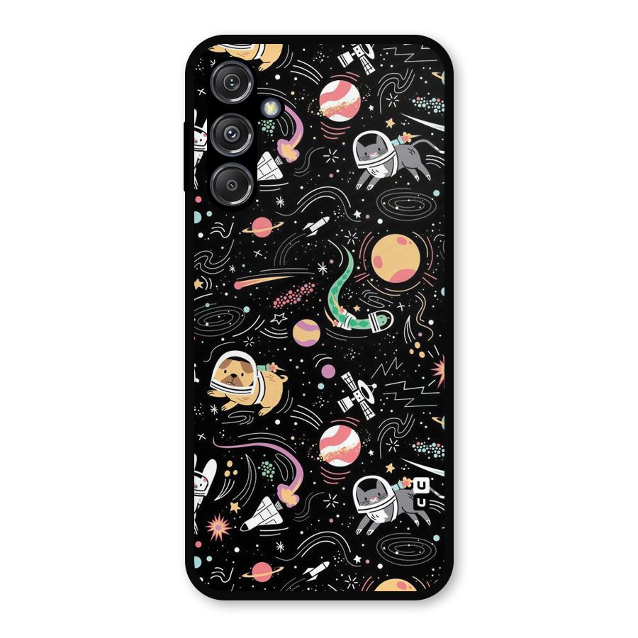 Dog Planetarium Metal Back Case for Galaxy M34 5G