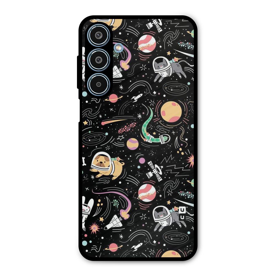 Dog Planetarium Metal Back Case for Galaxy M35