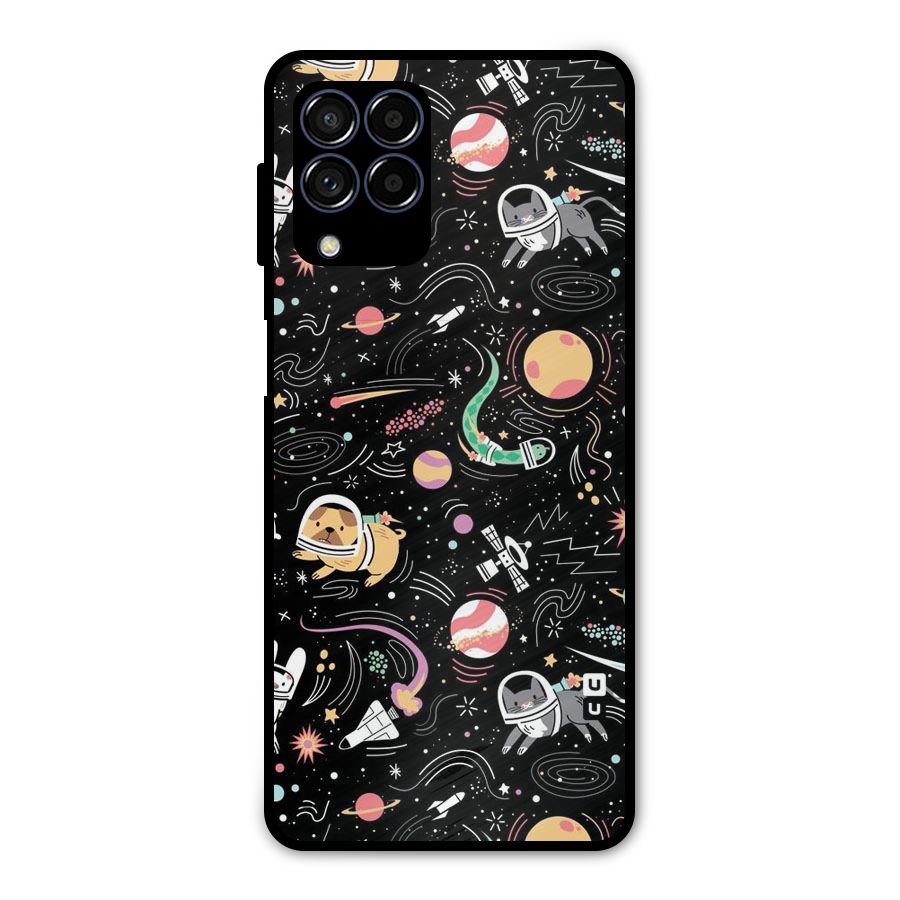 Dog Planetarium Metal Back Case for Galaxy M53 5G