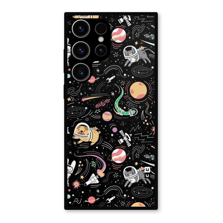 Dog Planetarium Metal Back Case for Galaxy S23 Ultra