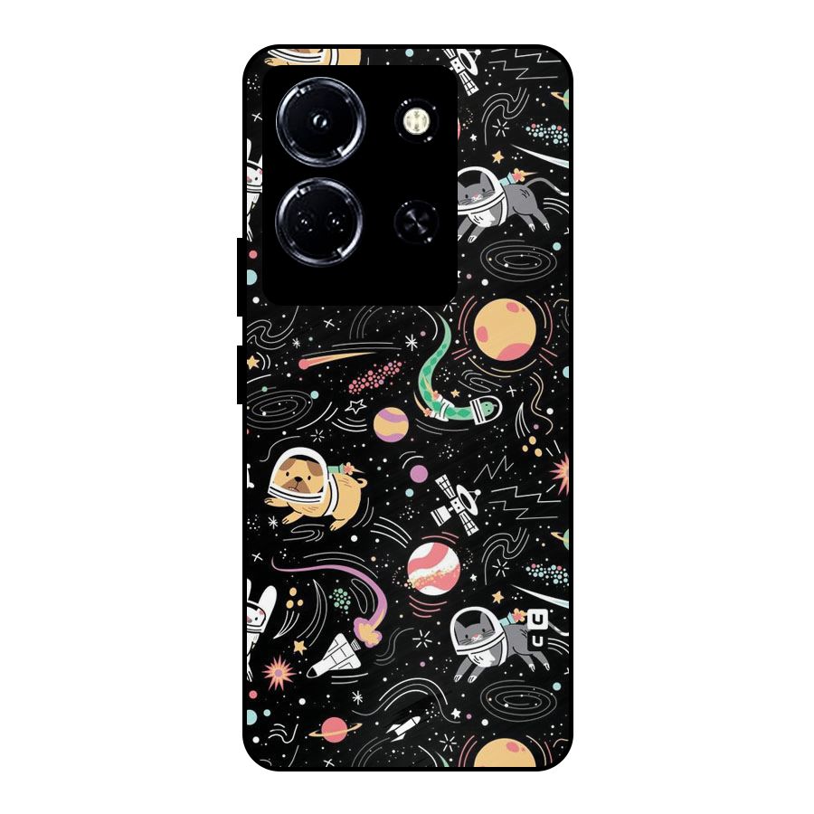 Dog Planetarium Metal Back Case for Infinix Note 30 5G