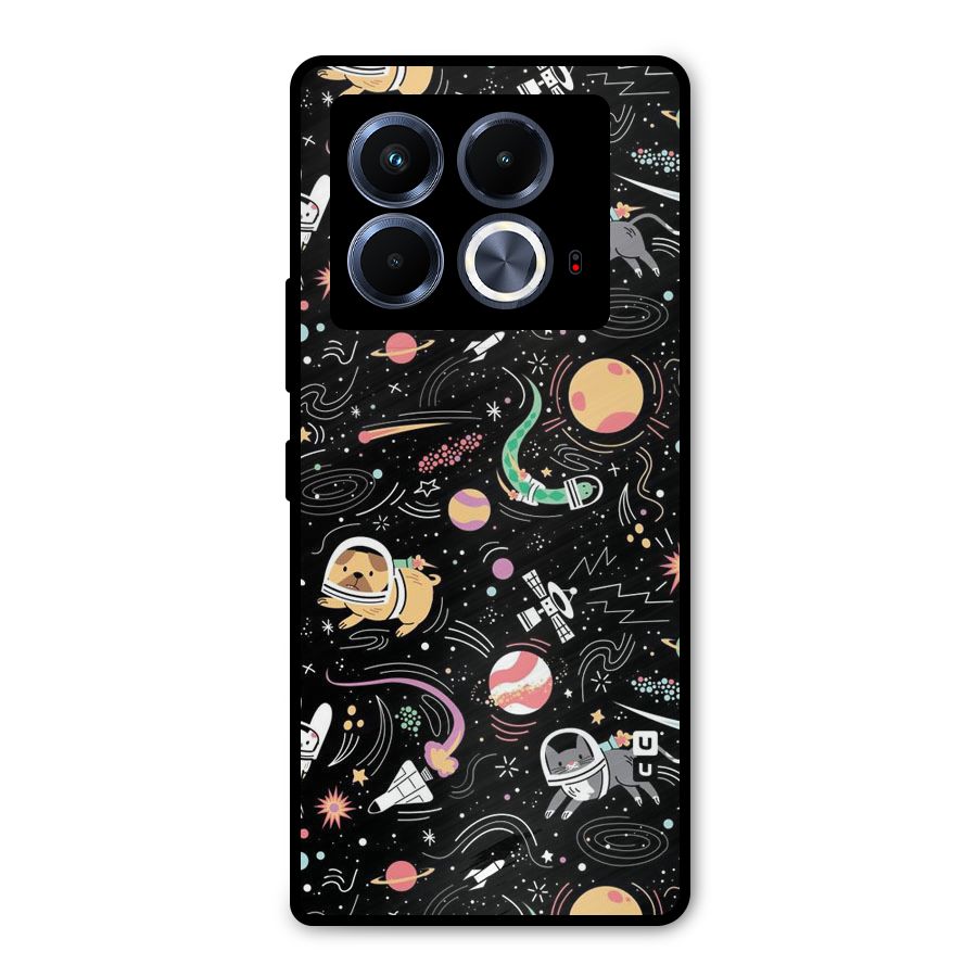 Dog Planetarium Metal Back Case for Infinix Note 40 5G