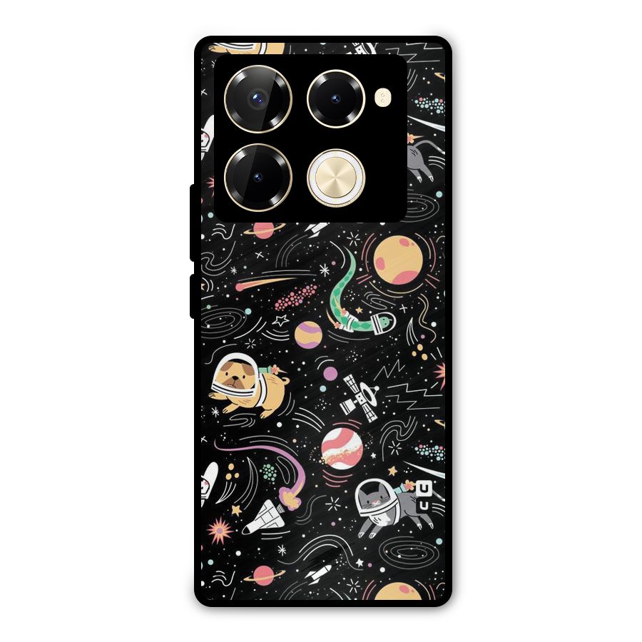 Dog Planetarium Metal Back Case for Infinix Note 40 Pro