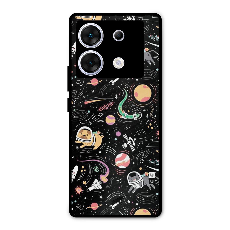 Dog Planetarium Metal Back Case for Infinix Zero 30 5G
