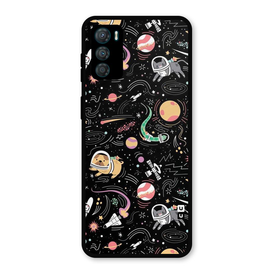 Dog Planetarium Metal Back Case for Moto G42