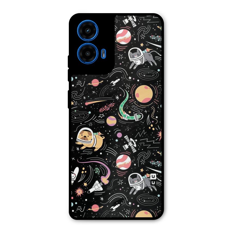 Dog Planetarium Metal Back Case for Moto G45