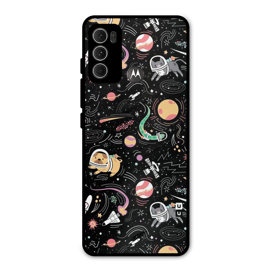 Dog Planetarium Metal Back Case for Moto G60