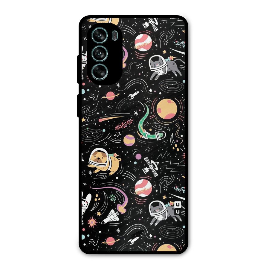 Dog Planetarium Metal Back Case for Moto G62