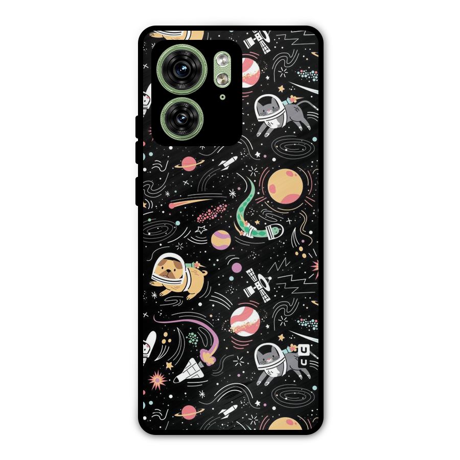 Dog Planetarium Metal Back Case for Motorola Edge 40 5G
