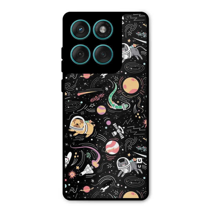 Dog Planetarium Metal Back Case for Motorola Edge 60 Fusion