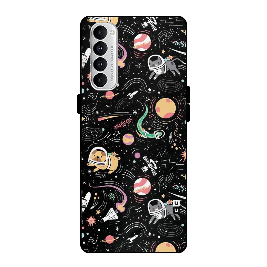 Dog Planetarium Metal Back Case for Oppo Reno4 Pro