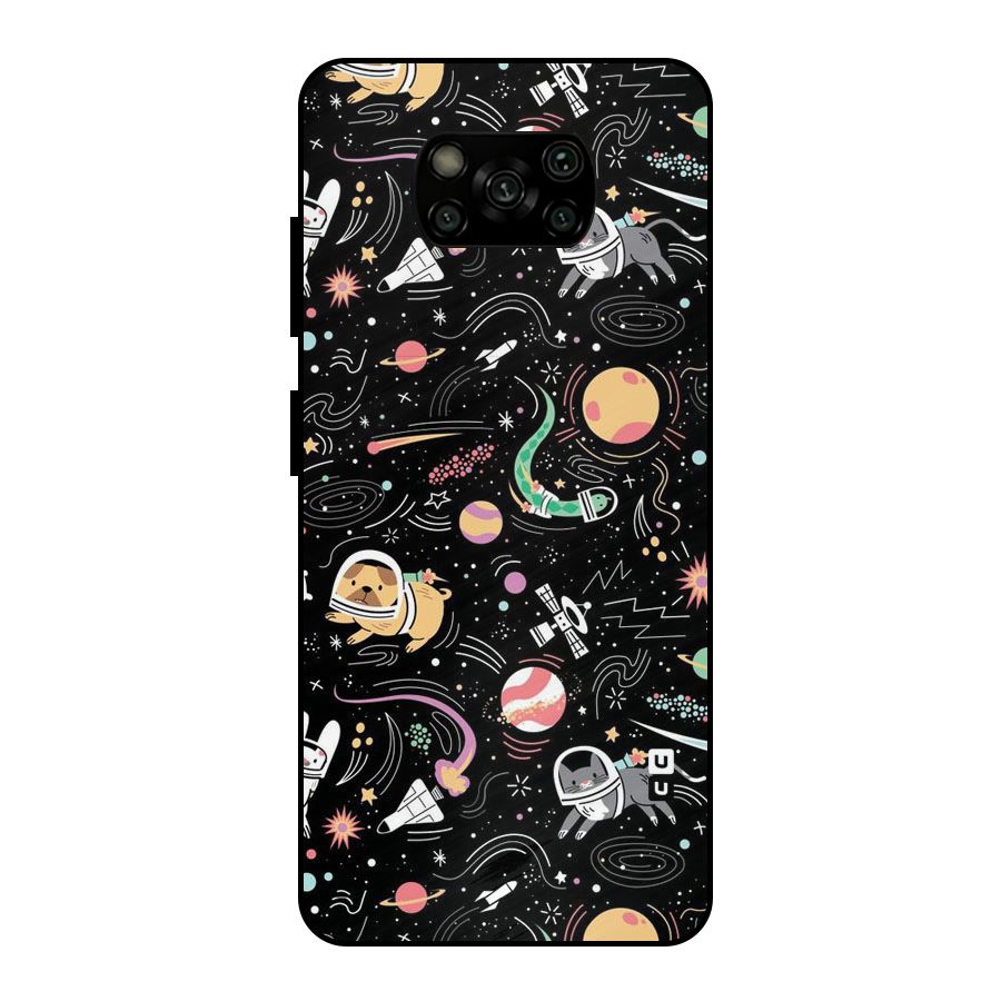 Dog Planetarium Metal Back Case for Poco X3
