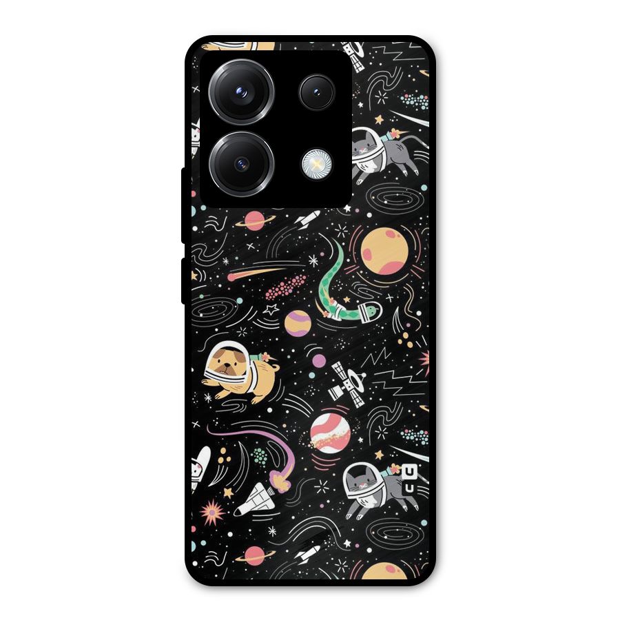 Dog Planetarium Metal Back Case for Poco X6