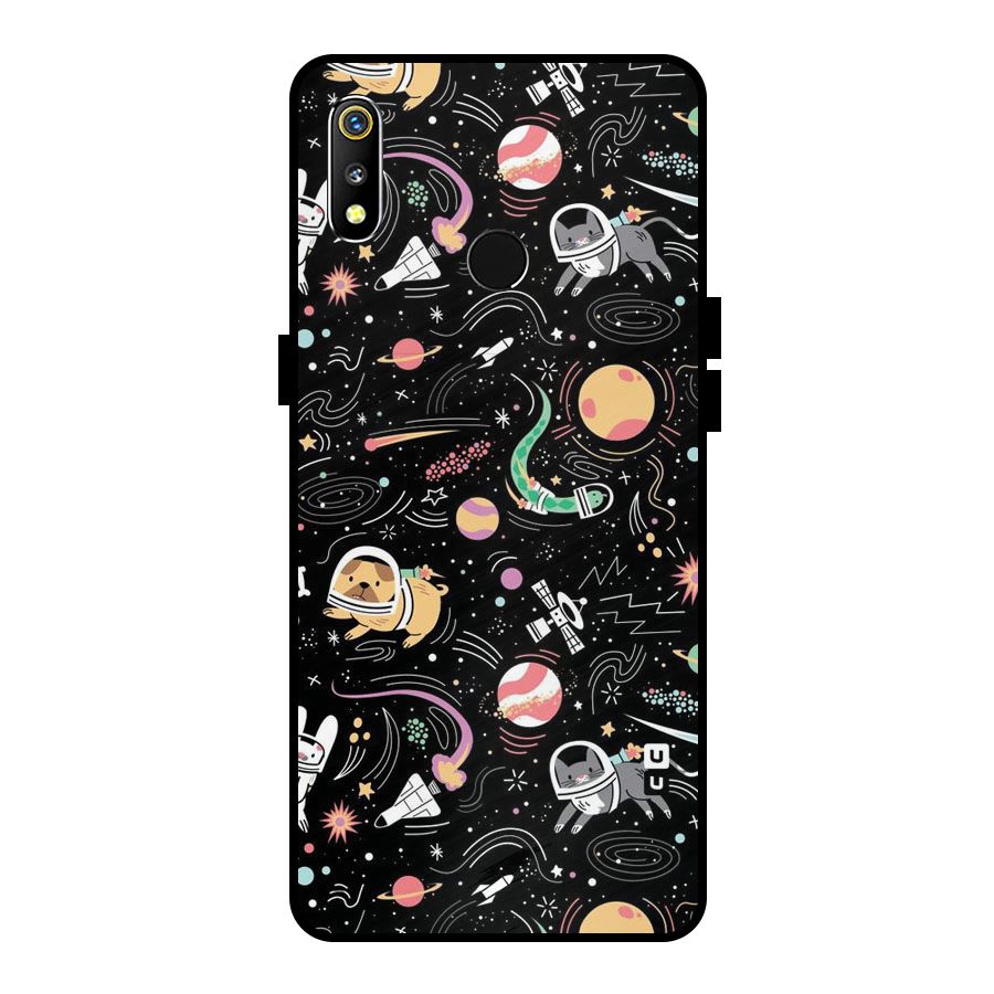 Dog Planetarium Metal Back Case for Realme 3