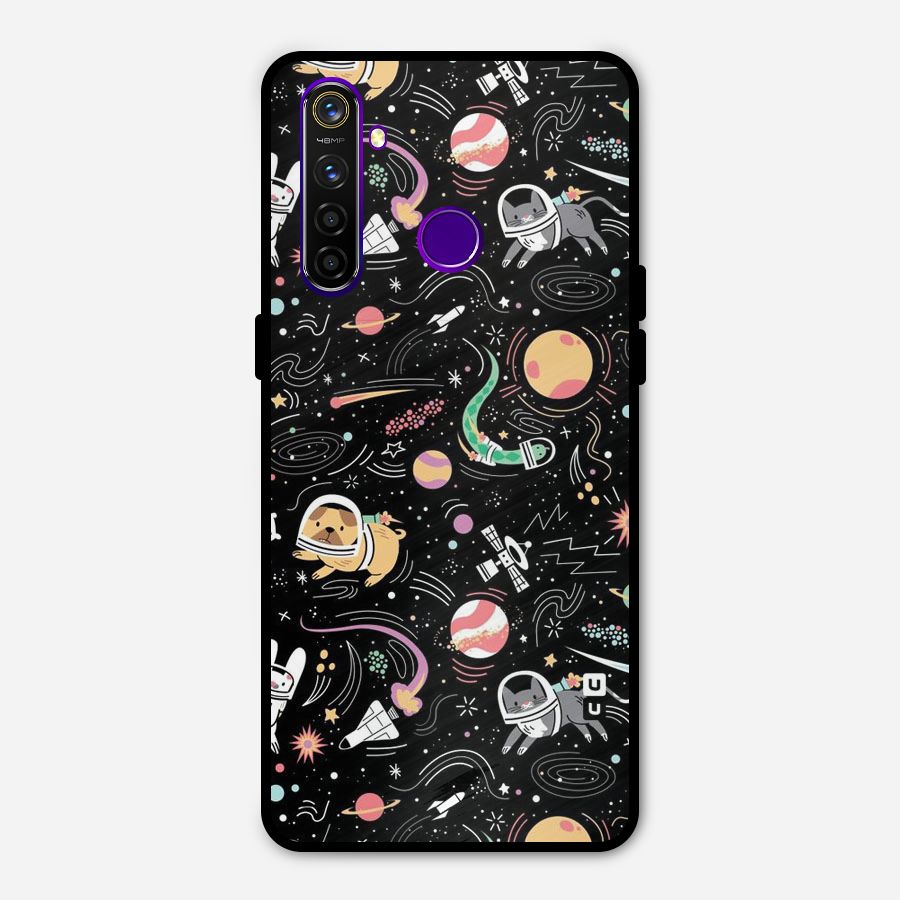 Dog Planetarium Metal Back Case for Realme 5 Pro