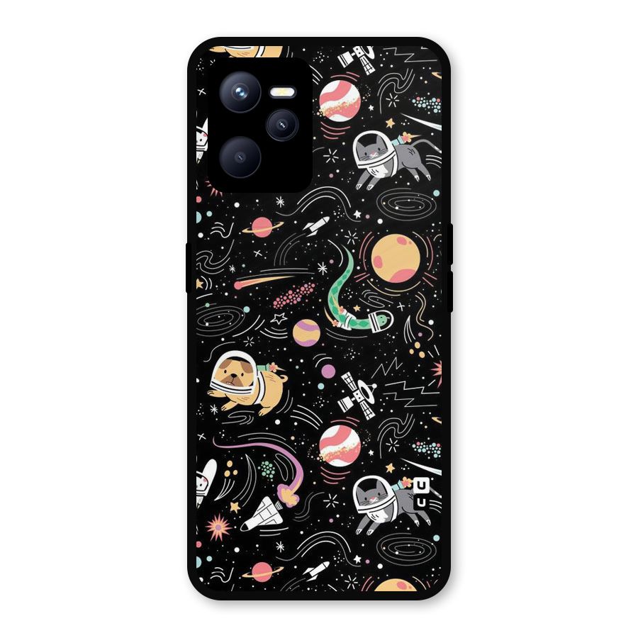 Dog Planetarium Metal Back Case for Realme C35