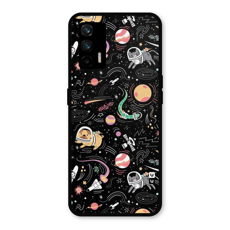 Dog Planetarium Metal Back Case for Realme GT 5G