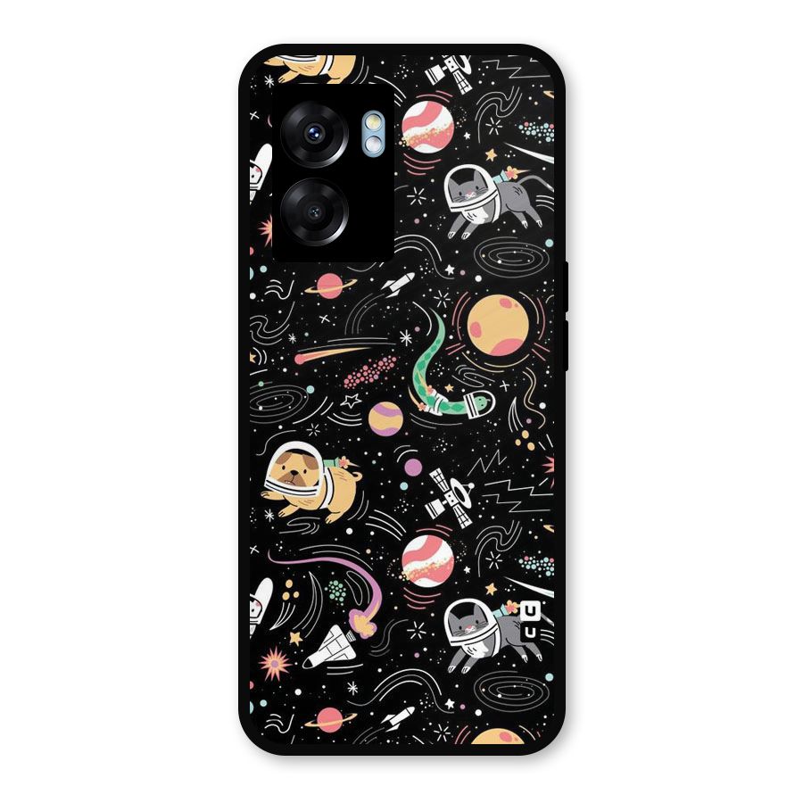 Dog Planetarium Metal Back Case for Realme Narzo 50 5G