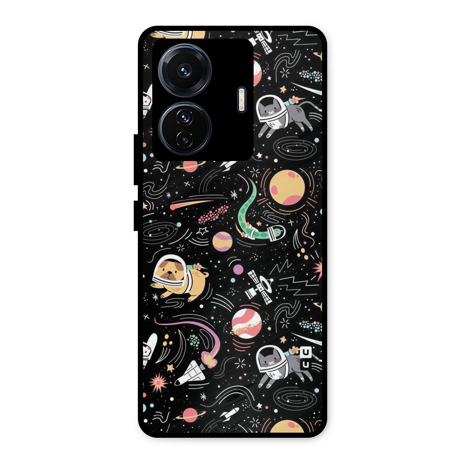 Dog Planetarium Metal Back Case for Vivo T1 Pro