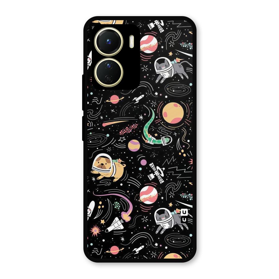 Dog Planetarium Metal Back Case for Vivo T2x