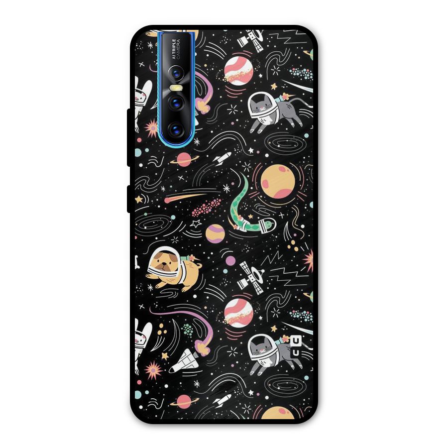 Dog Planetarium Metal Back Case for Vivo V15 Pro