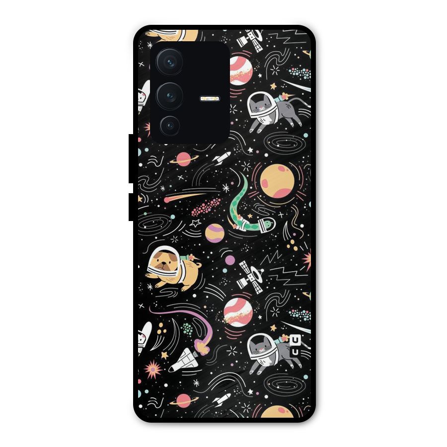 Dog Planetarium Metal Back Case for Vivo V23 Pro