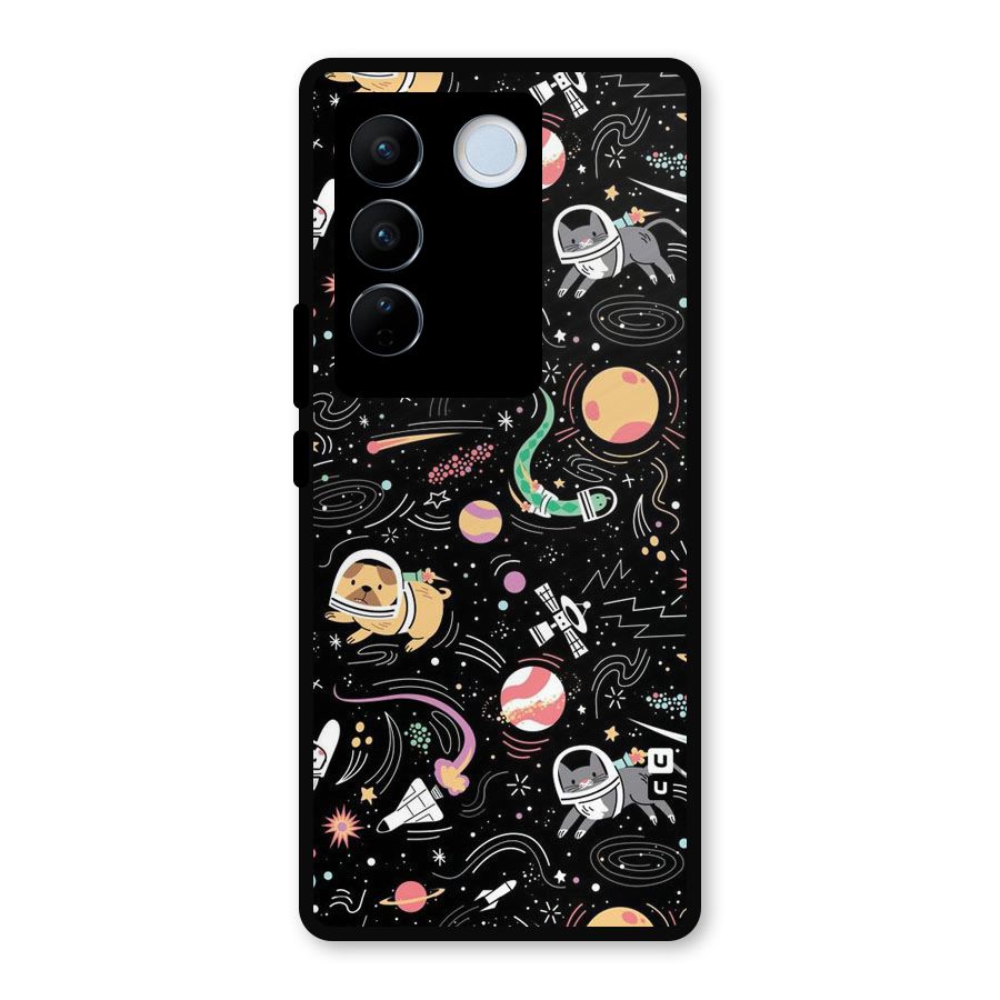 Dog Planetarium Metal Back Case for Vivo V27