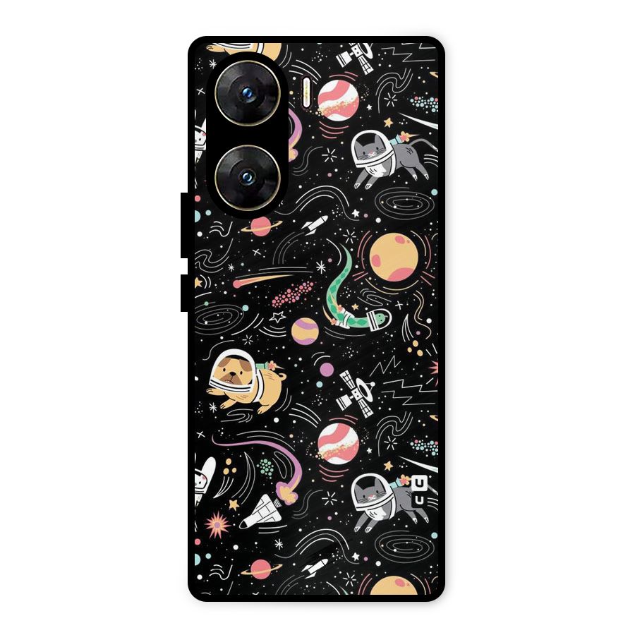 Dog Planetarium Metal Back Case for Vivo V29e