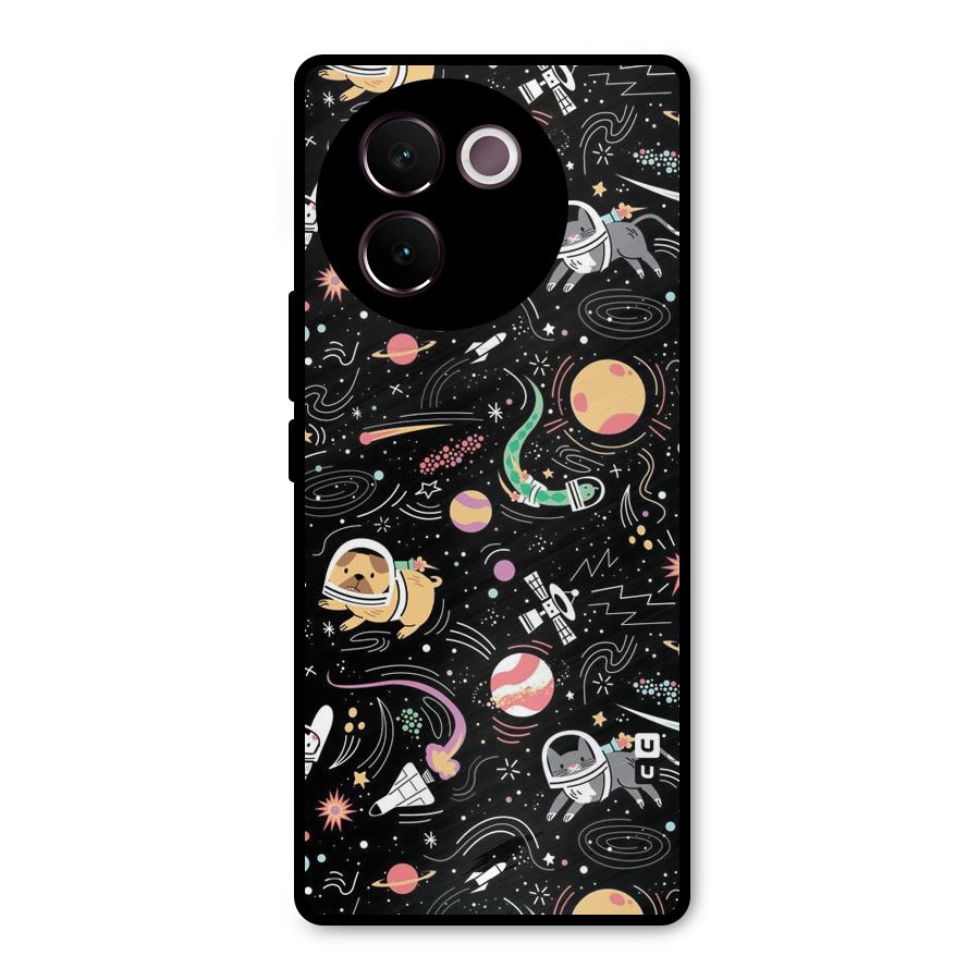 Dog Planetarium Metal Back Case for Vivo V30e
