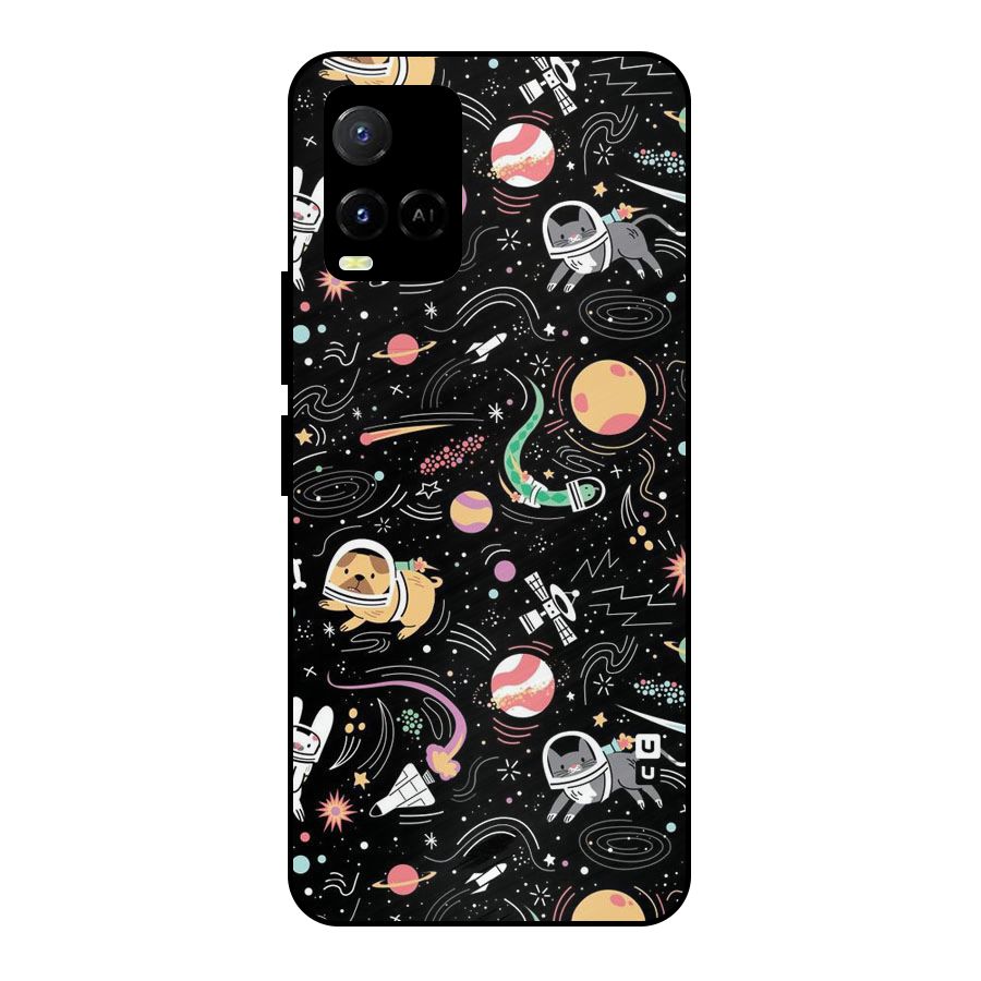 Dog Planetarium Metal Back Case for Vivo Y21A