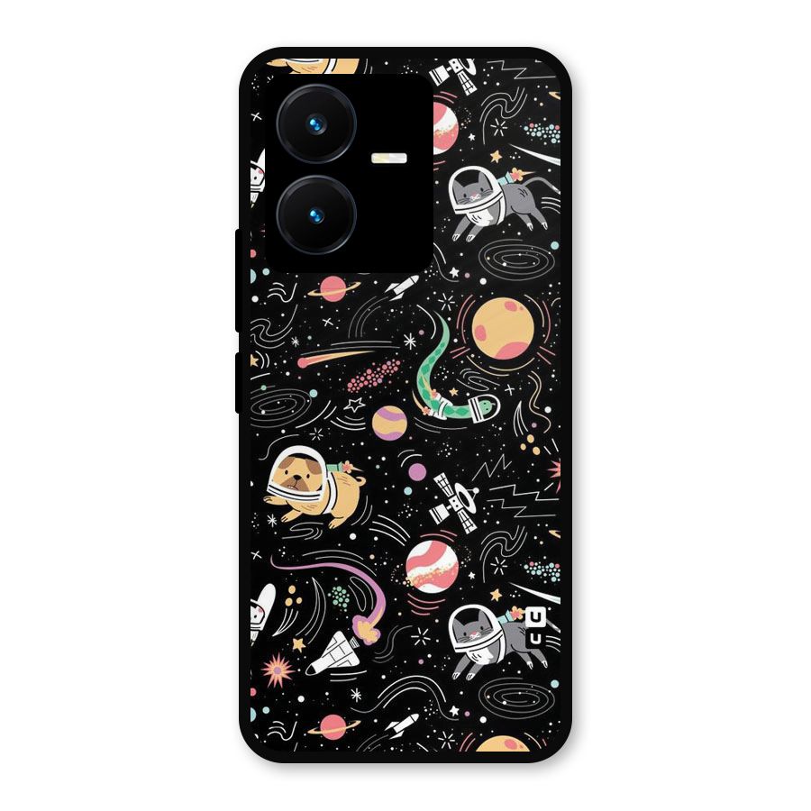 Dog Planetarium Metal Back Case for Vivo Y22