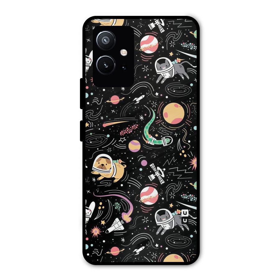 Dog Planetarium Metal Back Case for Vivo Y75 5G