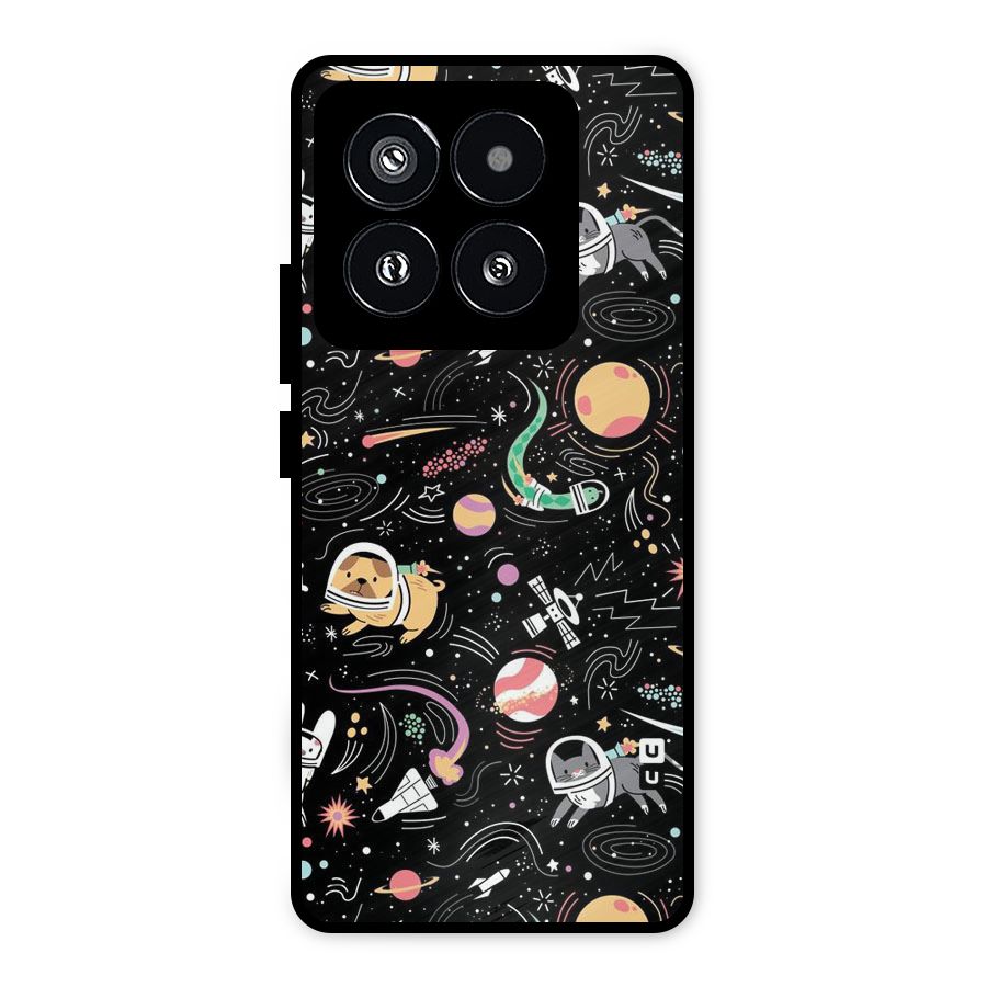 Dog Planetarium Metal Back Case for Xiaomi 14 Pro