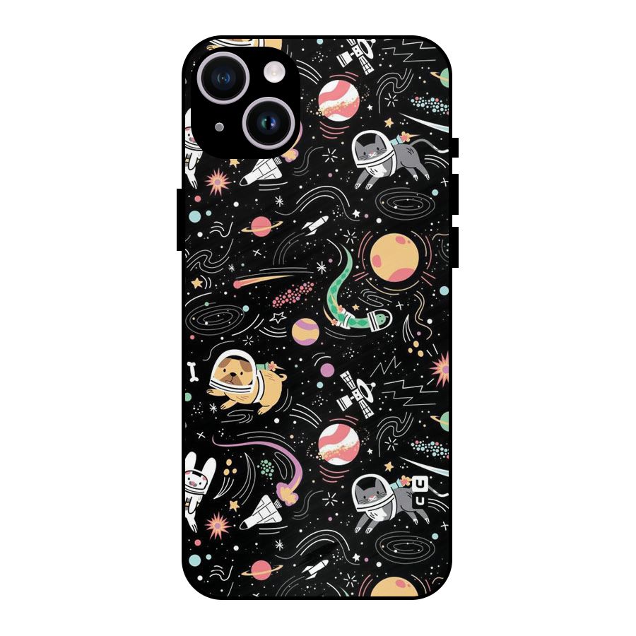 Dog Planetarium Metal Back Case for iPhone 14 Plus
