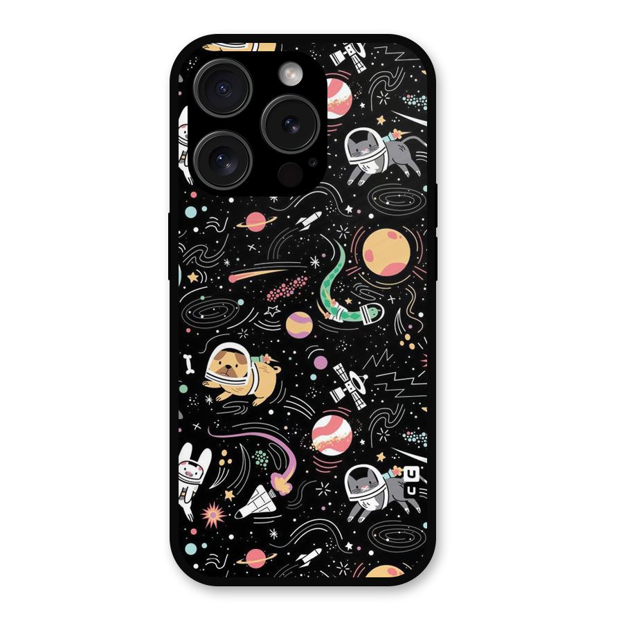 Dog Planetarium Metal Back Case for iPhone 15 Pro