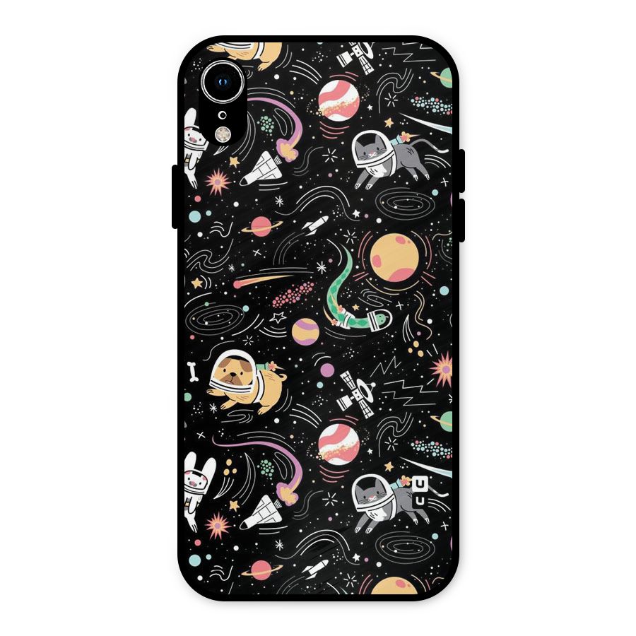 Dog Planetarium Metal Back Case for iPhone XR