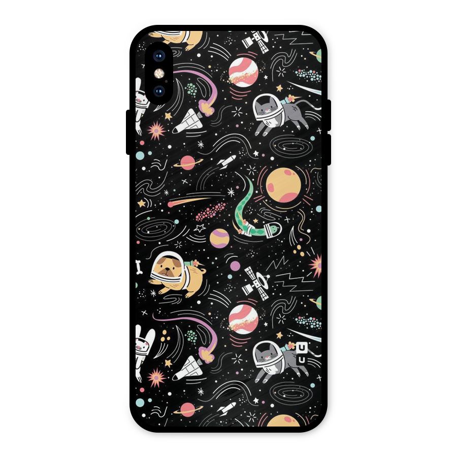 Dog Planetarium Metal Back Case for iPhone XS Max