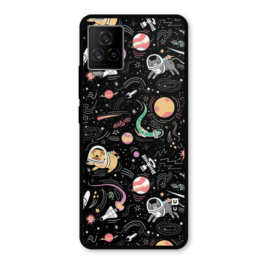 Dog Planetarium Metal Back Case for iQOO 7 Legend 5G